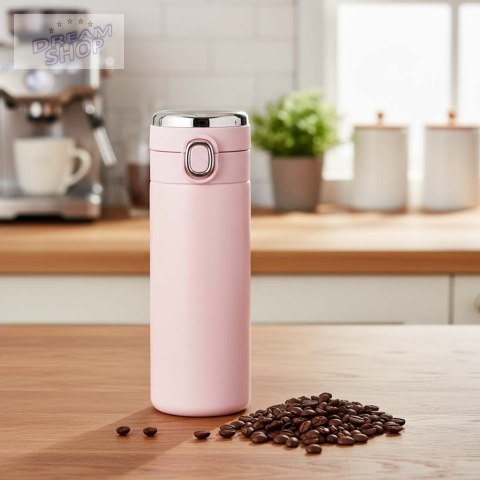 Kubek termiczny z ustnikiem termos LED 420ml róż