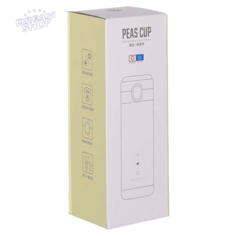 Kubek termiczny z ustnikiem termos LED 420ml róż