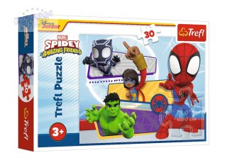 Puzzle - 30 - Odważny Spidey / Spidey and his Amazing Friends MarvelFSC Mix 70% 18322