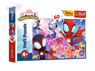 Puzzle - 60 - Bohaterska przygoda / Spidey and his Amazing Friends MarvelFSC Mix 70% 17410