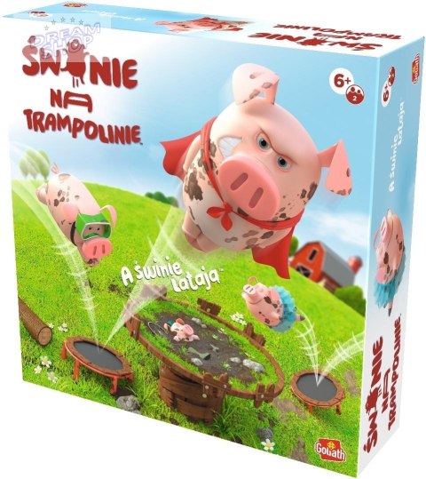 Gra zręcznościowa Świnki na Trampolinie szybka gra rodzinna na prezent
