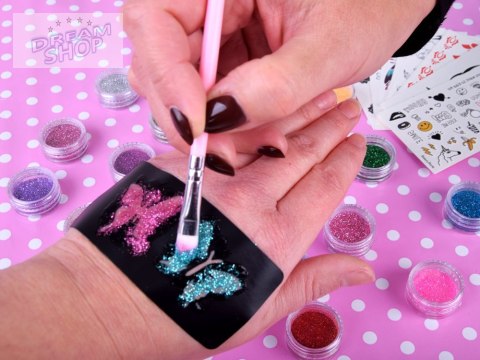 TATUAŻE dla dzieci brokatowe duży zestaw do robienia tatuaży ZA4170