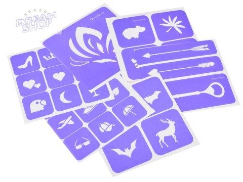 TATUAŻE dla dzieci brokatowe duży zestaw do robienia tatuaży ZA4170