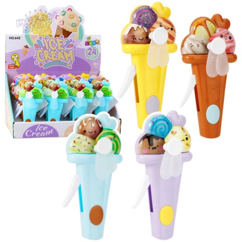 Wiatraczek Wentylator Dla Dzieci Mechaniczny Napęd Lody Mix Kolor