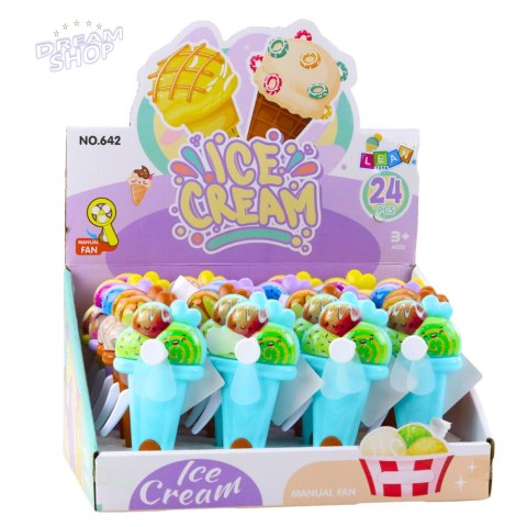 Wiatraczek Wentylator Dla Dzieci Mechaniczny Napęd Lody Mix Kolor