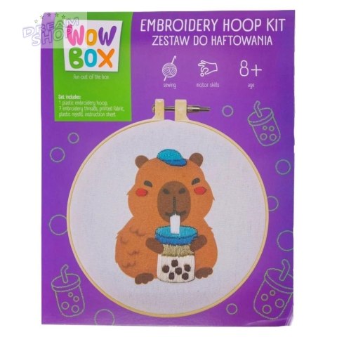 Wow Box Zestaw do haftowania Kapibara Bubble Tea Wow Box Zestaw do haftowania Kapibara Bubble Tea