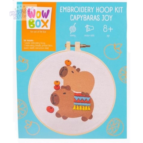 Wow Box Zestaw do haftowania Radosne Kapibary Wow Box Zestaw do haftowania Radosne Kapibary