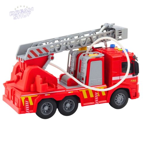 Wóz Strażacki Straż Pożarna Drabina Światła Dźwięki Rozpylanie Wody 1:16