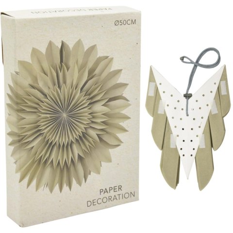 GWIAZDA DEKORACYJNA WISZĄCA PAPIEROWA 3D 50CM ZIELONY