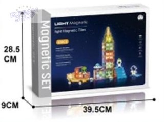 Klocki magnetyczne świecące 63el