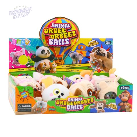 Pluszak Do Ściskania Ugniatania Gniotek z Kulkami Wodnymi Pies Kot 6 cm