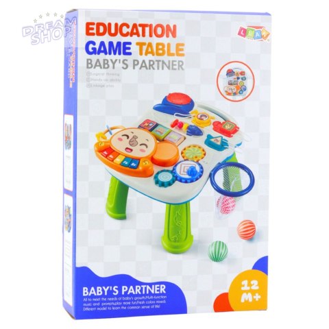 Stolik Interaktywny Edukacyjny Dla Malucha Światła Dźwięki Pastelowy 6w1