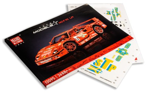 Zestaw Klocków Autko Sportowe 2688el. Czerwone