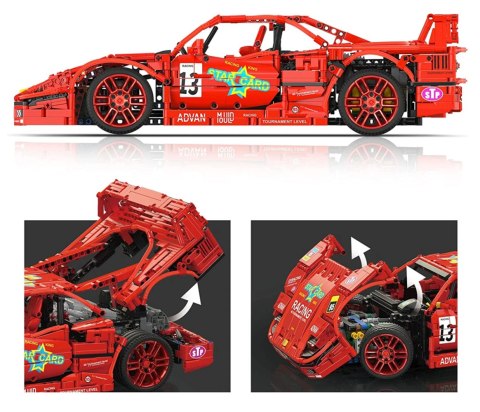 Zestaw Klocków Autko Sportowe 2688el. Czerwone