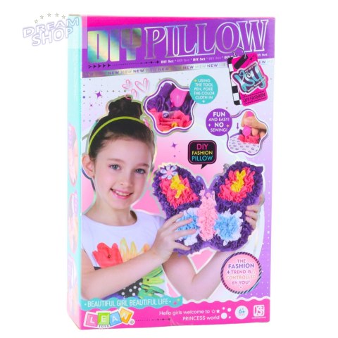 Zestaw Kreatywny DIY Poduszka Do Szycia Wyszywanka Motylek Fioletowa