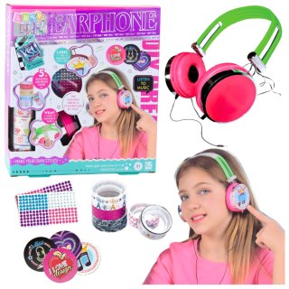 Zestaw Kreatywny Słuchawki Nauszne Do Ozdabiania Przewodowe DIY