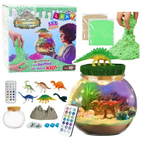 Zestaw Kreatywny Terrarium Dla Dinozaurów DIY Lampka LED Pilot