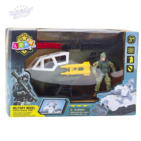 Zestaw militarny helikopter żołnierz