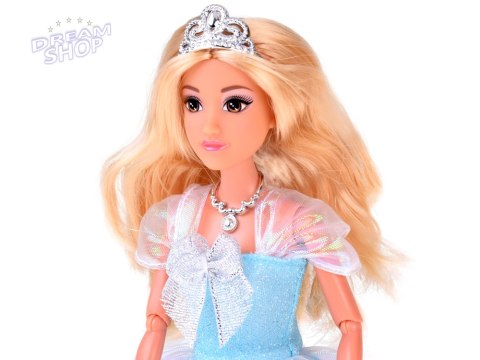 Anlily Lalka Śnieżna Królewna w niebieskiej sukni w śnieżynki ZA5702
