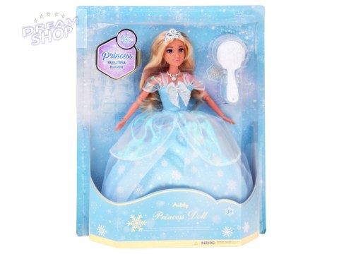 Anlily Lalka Śnieżna Królewna w niebieskiej sukni w śnieżynki ZA5702