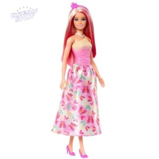 Barbie Księżniczka Lalka różowy strój HRR08