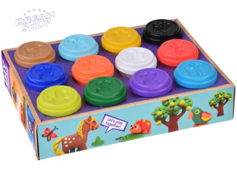 Ciastolina Zestaw plastyczny 12 sztuk kolorowa masa plastyczna ZA5176