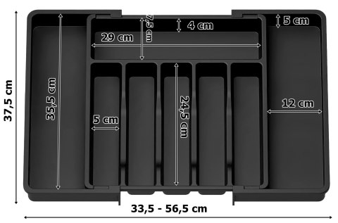 Organizer na sztućce rozsuwany GARFO