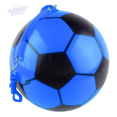 Piłka Gumowa Wzór Piłki Nożnej Uchwyt Na Sprężynę Niebieska 22cm