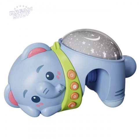 WOOPIE BABY Projektor Gwiazd Rzutnik Lampka Nocna dla Dzieci Słonik