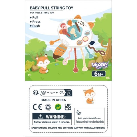 WOOPIE BABY Zabawka Sensoryczna Montessori Gryzak Grzechotka Wielofunkcyjny Lis