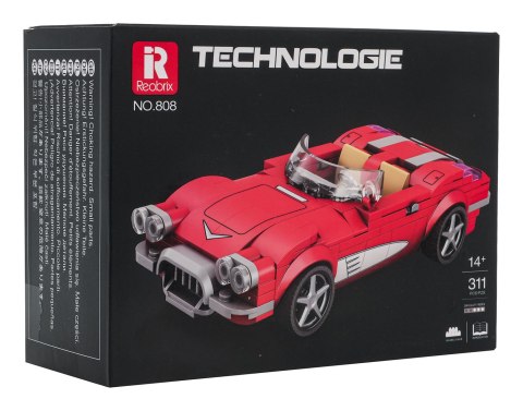 Zestaw Klocków Auto Kabriolet Czerwony 311el.