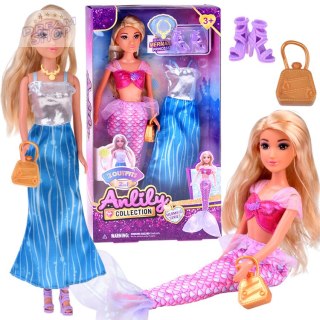 Anlily lalka 2w1 Syrenka Księżniczka + akcesoria ZA5708