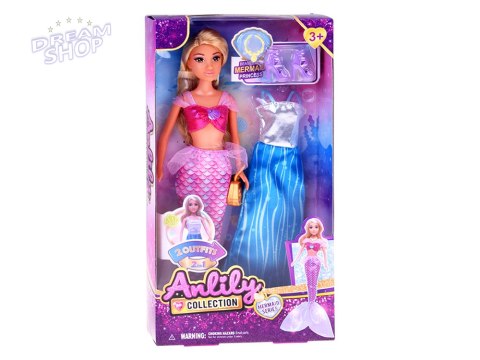 Anlily lalka 2w1 Syrenka Księżniczka + akcesoria ZA5708
