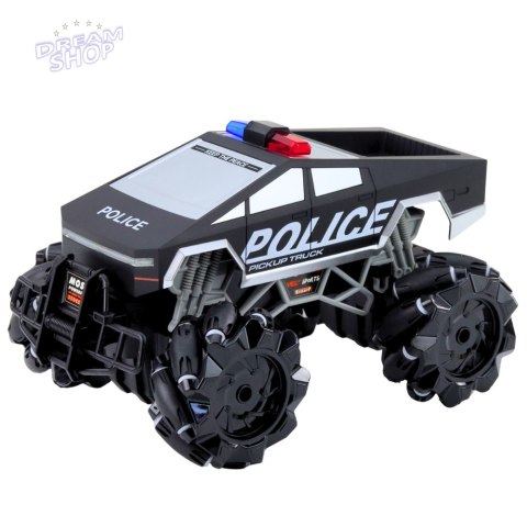 Auto Terenowe Pick Up Truck Policja Zdalnie Sterowany RC Światła Dym 1:16