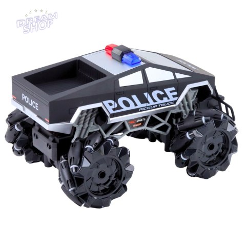 Auto Terenowe Pick Up Truck Policja Zdalnie Sterowany RC Światła Dym 1:16