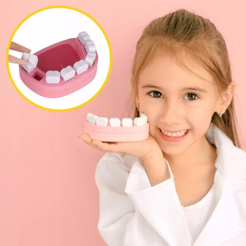 Drewniany zestaw lekarza i dentysty w walizce 2 króliczki dla dzieci duży