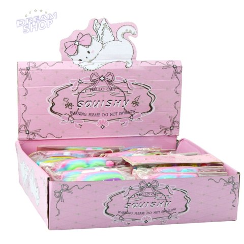 Gniotek Kocia Łapka Zabawka Antystresowa Sensoryczna Squishy XXL Fioletowa Zielona