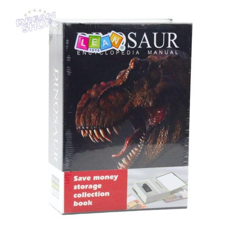 Książka Ukryta Skarbonka Sejf Na Kod Szyfr Dinozaur Czarna