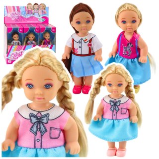 Mini Laleczka Kaibibi Długie Włosy Kolorowa Sukienka 12 cm Mix