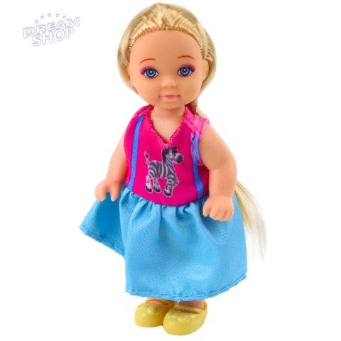 Mini Laleczka Kaibibi Długie Włosy Kolorowa Sukienka 12 cm Mix