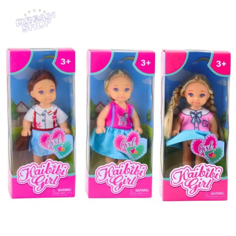 Mini Laleczka Kaibibi Długie Włosy Kolorowa Sukienka 12 cm Mix
