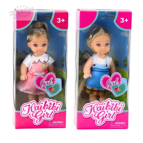 Mini Laleczka Kaibibi Kolorowa Sukienka Długie Włosy 12 cm Mix
