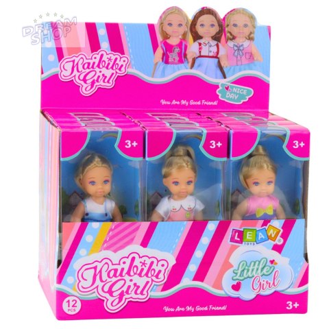 Mini Laleczka Kaibibi Kolorowa Sukienka Długie Włosy 12 cm Mix