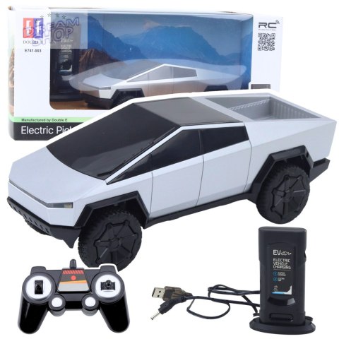 Samochód Zdalnie Sterowany RC Pickup Truck Światła LED Srebrny