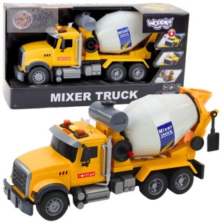 WOOPIE Ciężarówka Betoniarka Obrotowy Bęben Światła Dźwięki Żółta