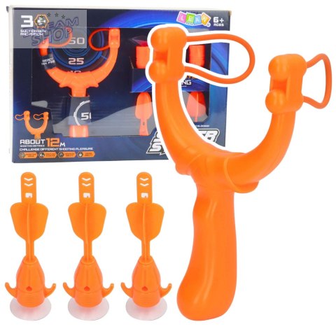 Zestaw Do Strzelenia Gra Zręcznościowa Proca Strzałki Z Przyssawkami 3 szt.