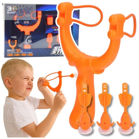 Zestaw Do Strzelenia Gra Zręcznościowa Proca Strzałki Z Przyssawkami 3 szt.