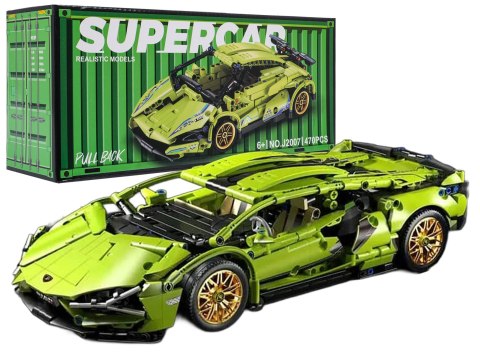 Zestaw Klocków Auto Sportowe Zielone 470el.