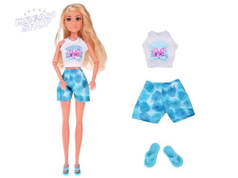 Zestaw ubranka dla lalki wakacyjne stylizacje sukienka dodatki ZA5706
