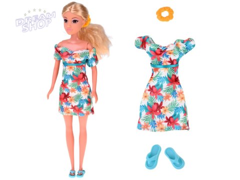 Zestaw ubranka dla lalki wakacyjne stylizacje sukienka dodatki ZA5706